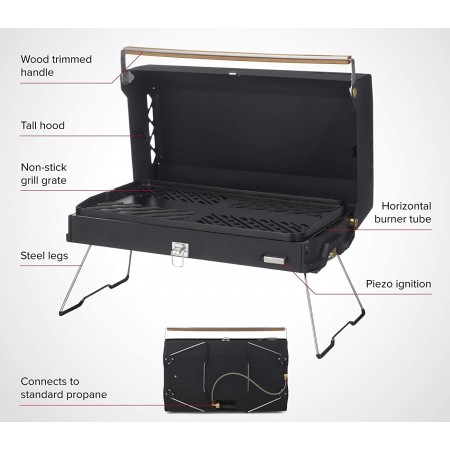 Mighty Rock BBQ Grill Portable BBQ Charcoal Grill Foldable BBQ Tool Camping Outdoor Cooking Hiking Picnics Party